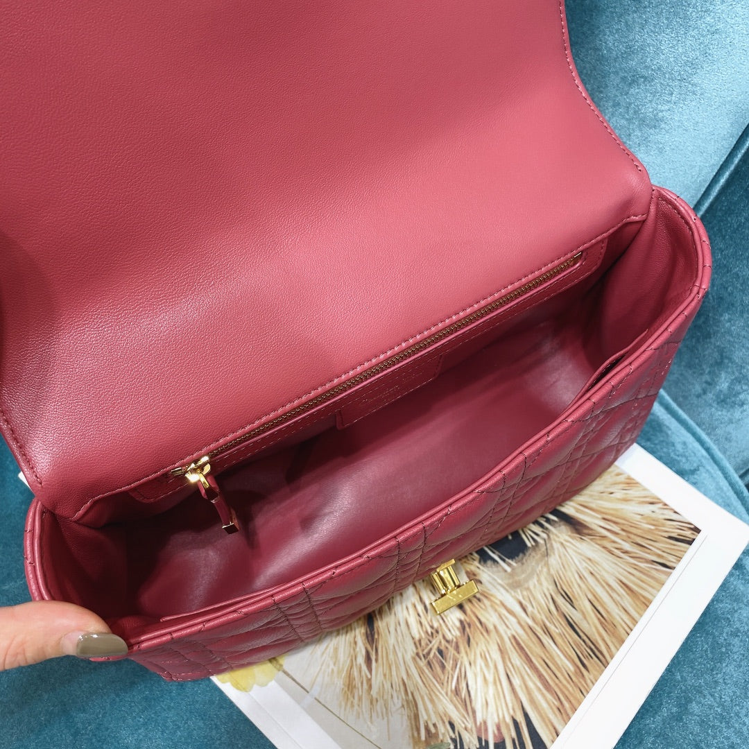 Dior Medium Caro Bag Calfskin M9242 Red - Default Title - View 8
