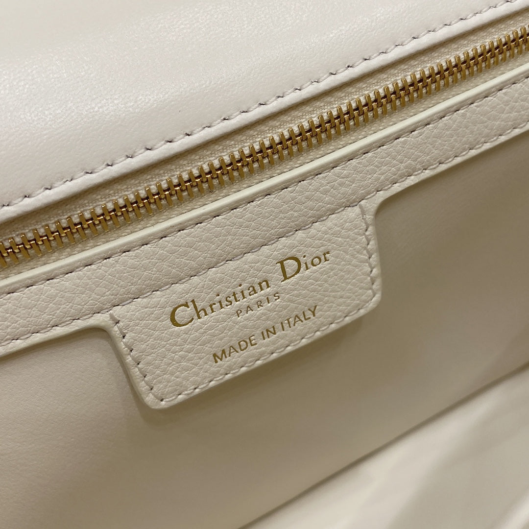 Dior Medium Caro Bag Calfskin M9242 White - Default Title - View 9