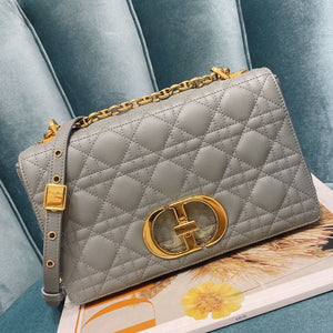 Dior Medium Caro Bag Calfskin M9242 Gray - Default Title - View 2