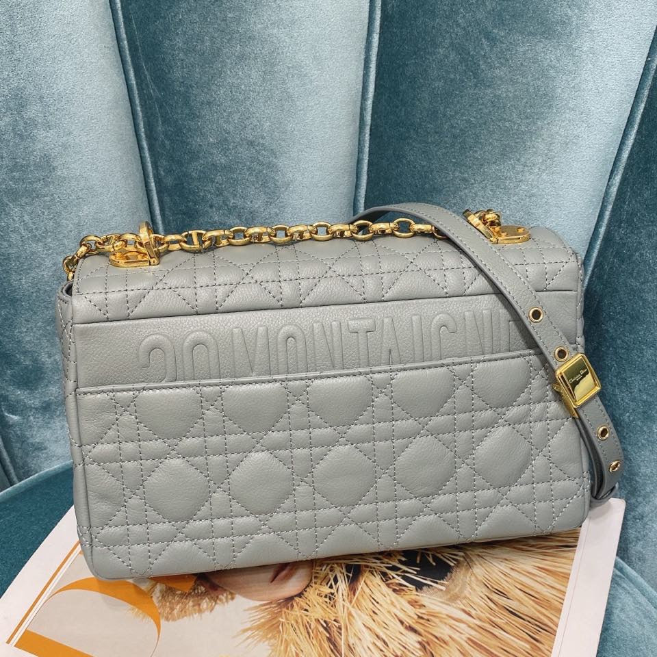 Dior Medium Caro Bag Calfskin M9242 Gray