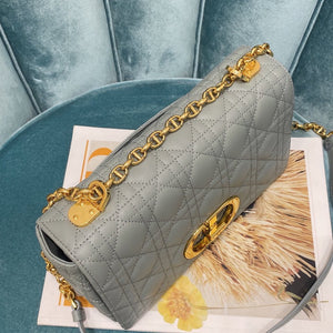 Dior Medium Caro Bag Calfskin M9242 Gray - Default Title - View 4