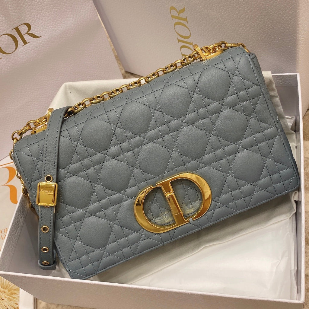 Dior Medium Caro Bag Calfskin M9242 Blue