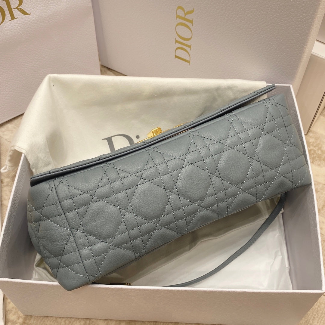 Dior Medium Caro Bag Calfskin M9242 Blue - Default Title - View 6