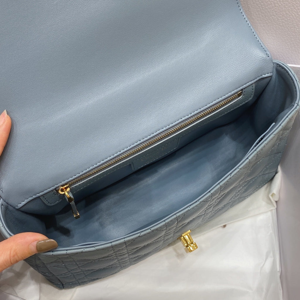 Dior Medium Caro Bag Calfskin M9242 Blue