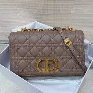 Dior Medium Caro Bag Calfskin M9242 Kakhi - Default Title - View 1