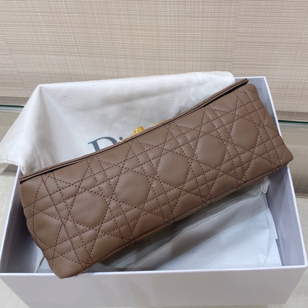 Dior Medium Caro Bag Calfskin M9242 Kakhi - Default Title - View 6