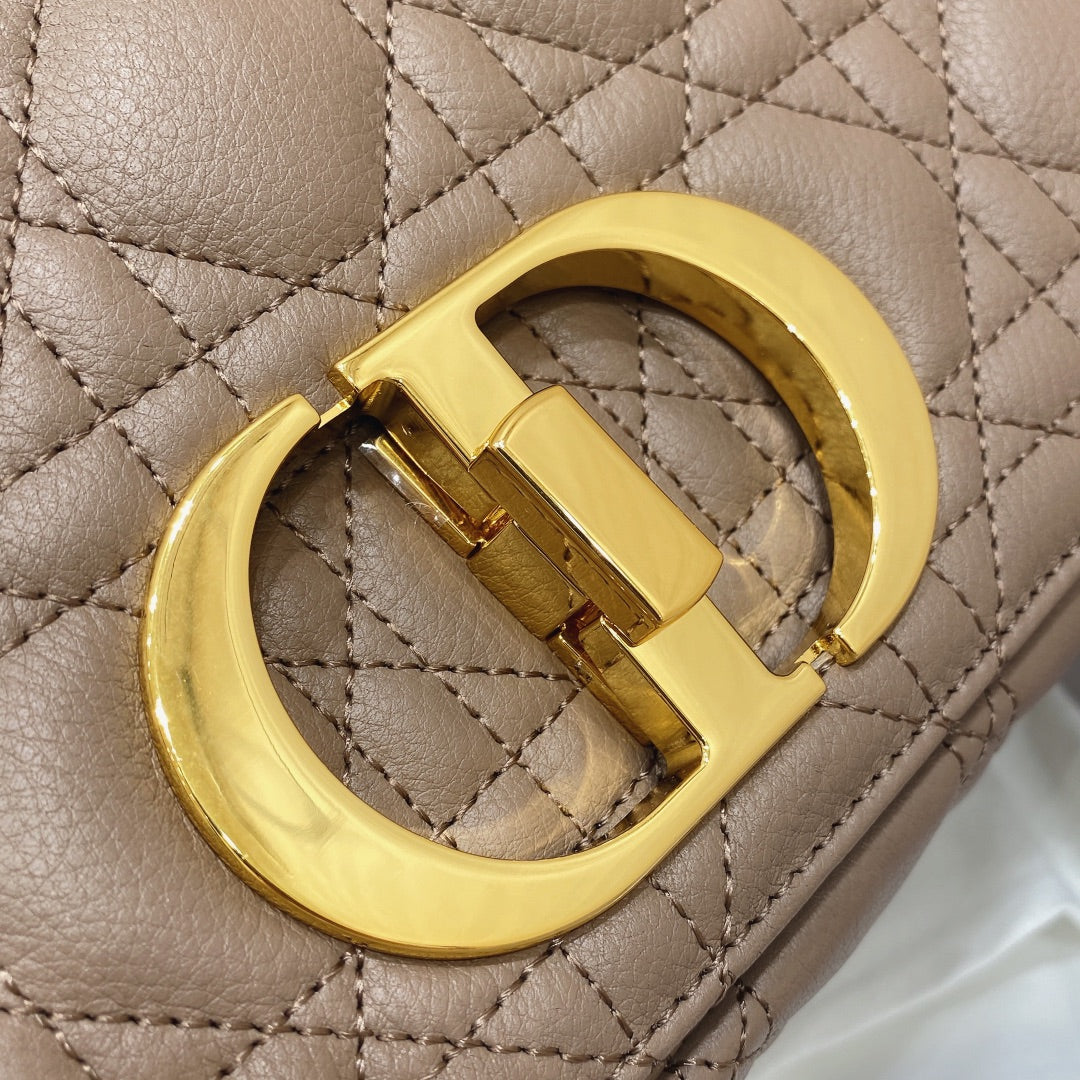 Dior Medium Caro Bag Calfskin M9242 Kakhi - Default Title - View 7