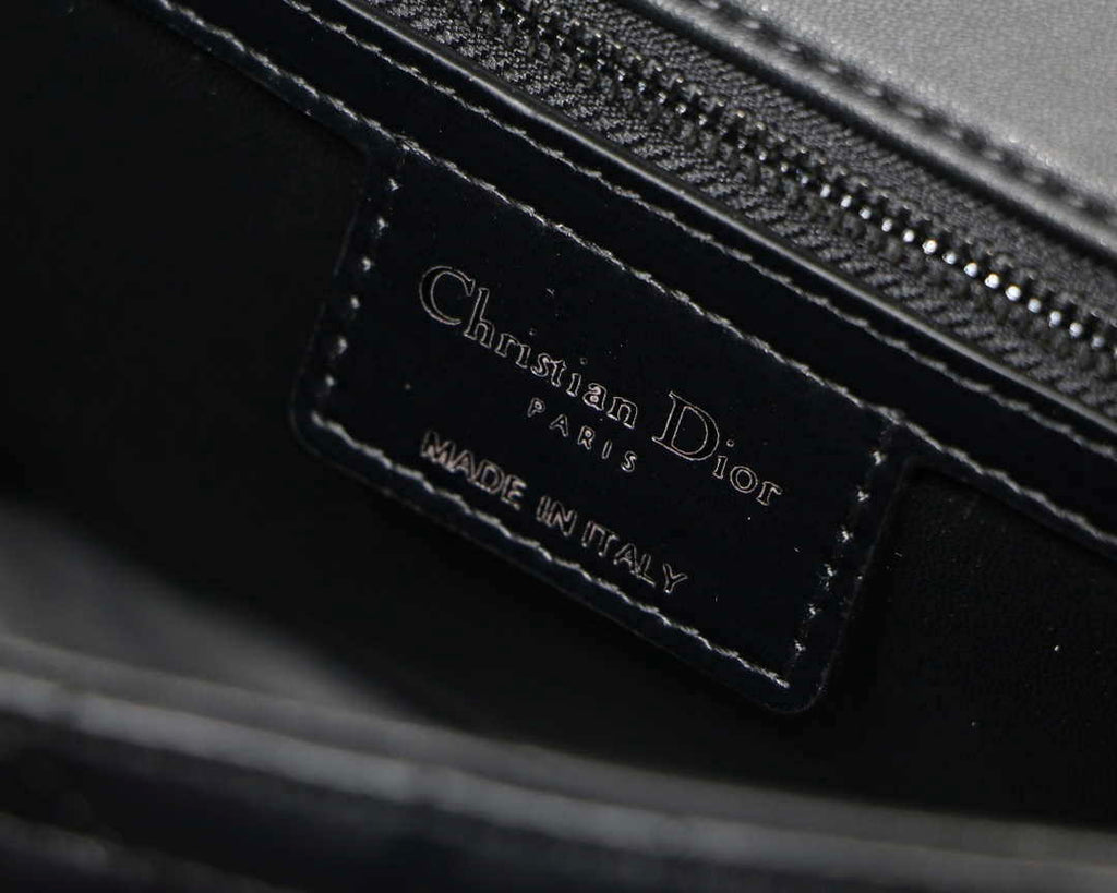 Dior M9242 Medium Quilted Macrocannage Calfskin Black