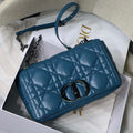 Dior M9242 Medium Quilted Macrocannage Calfskin Lake Blue - Default Title - View 1