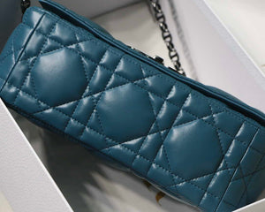 Dior M9242 Medium Quilted Macrocannage Calfskin Lake Blue - Default Title - View 7