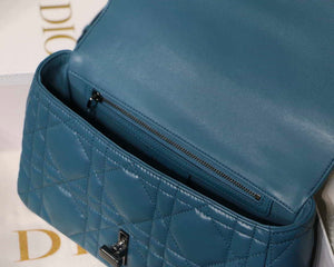 Dior M9242 Medium Quilted Macrocannage Calfskin Lake Blue - Default Title - View 8