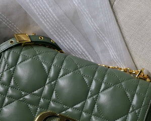 Dior M9242 Medium Quilted Macrocannage Calfskin Green - Default Title - View 3
