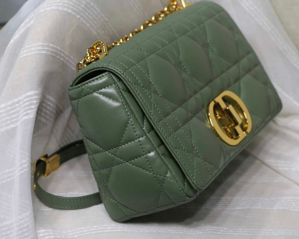 Dior M9242 Medium Quilted Macrocannage Calfskin Green