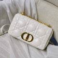 Dior M9242 Medium Quilted Macrocannage Calfskin White - Default Title - View 1