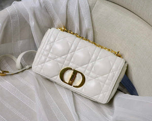 Dior M9242 Medium Quilted Macrocannage Calfskin White - Default Title - View 1