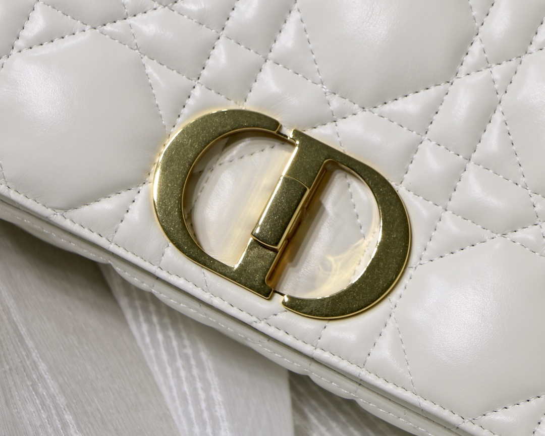Dior M9242 Medium Quilted Macrocannage Calfskin White - Default Title - View 2