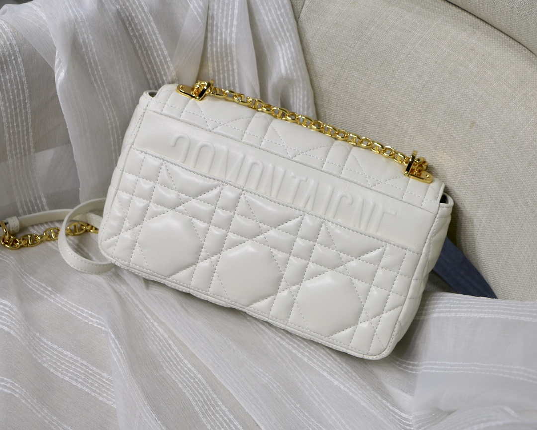 Dior M9242 Medium Quilted Macrocannage Calfskin White - Default Title - View 5