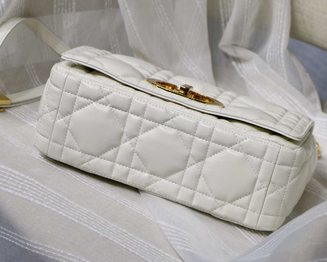 Dior M9242 Medium Quilted Macrocannage Calfskin White - Default Title - View 7