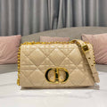 Dior M9242 Medium Quilted Macrocannage Calfskin Yellow - Default Title - View 1