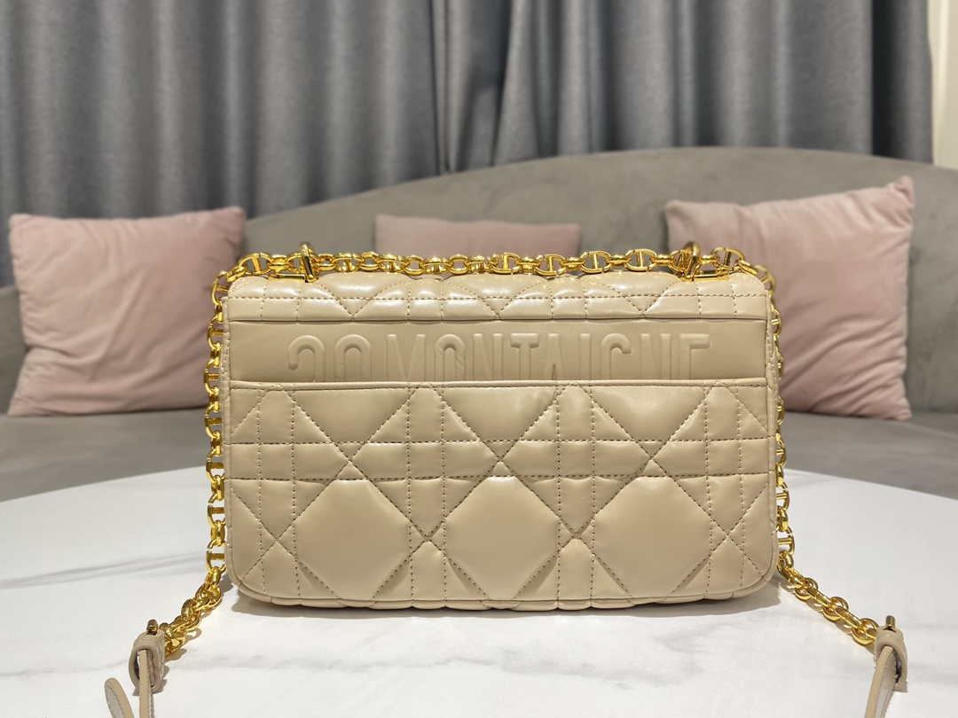 Dior M9242 Medium Quilted Macrocannage Calfskin Yellow - Default Title - View 4
