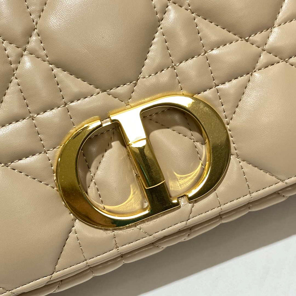 Dior M9242 Medium Quilted Macrocannage Calfskin Yellow