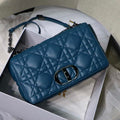 Dior M9243 Large Quilted Macrocannage Calfskin Blue - Default Title - View 1