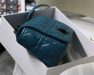 Dior M9243 Large Quilted Macrocannage Calfskin Blue - Default Title - View 6