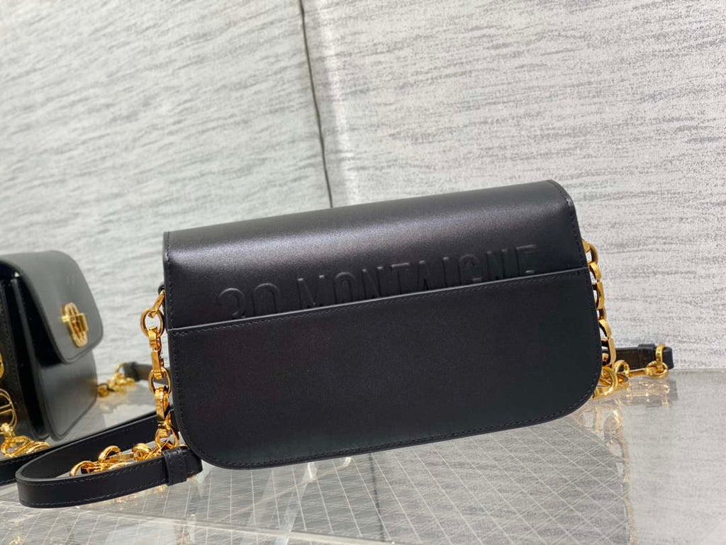 Dior M9260 30 Montaigne Avenue Bag Black Box Calfskin