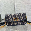 Dior M9260 30 Montaigne Avenue Bag Blue Dior Oblique Jacquard - Default Title - View 1
