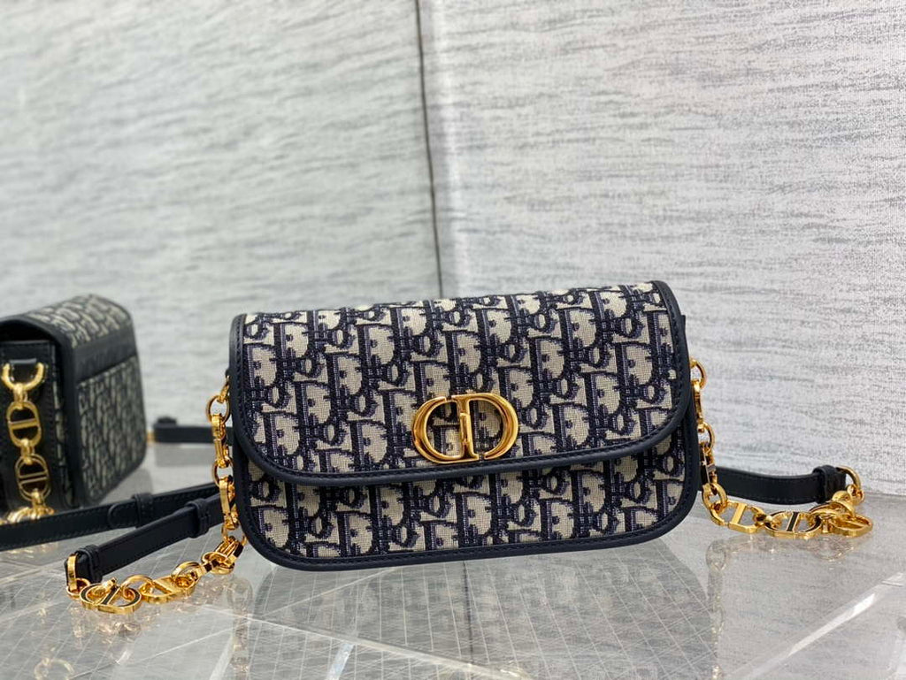 Dior M9260 30 Montaigne Avenue Bag Blue Dior Oblique Jacquard