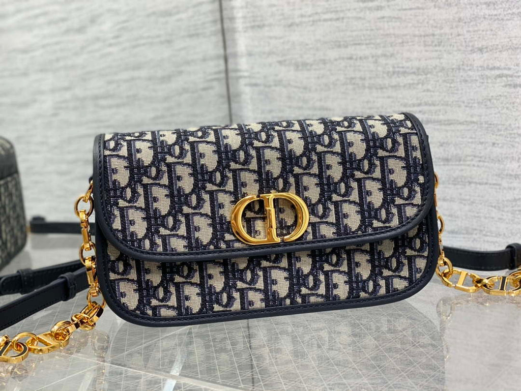 Dior M9260 30 Montaigne Avenue Bag Blue Dior Oblique Jacquard