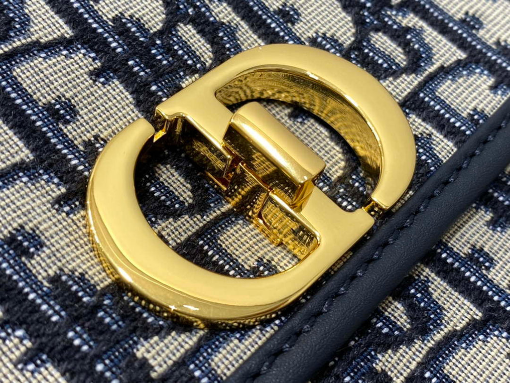 Dior M9260 30 Montaigne Avenue Bag Blue Dior Oblique Jacquard