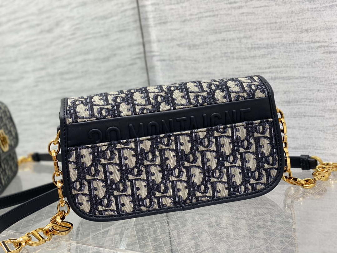 Dior M9260 30 Montaigne Avenue Bag Blue Dior Oblique Jacquard