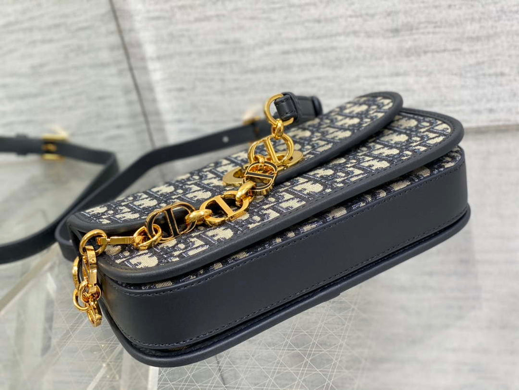 Dior M9260 30 Montaigne Avenue Bag Blue Dior Oblique Jacquard