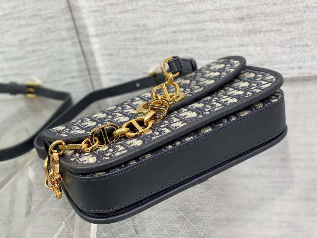 Dior M9260 30 Montaigne Avenue Bag Blue Dior Oblique Jacquard
