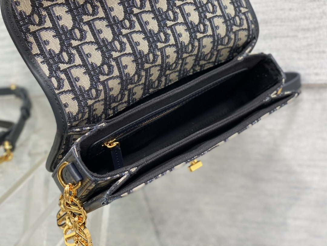 Dior M9260 30 Montaigne Avenue Bag Blue Dior Oblique Jacquard