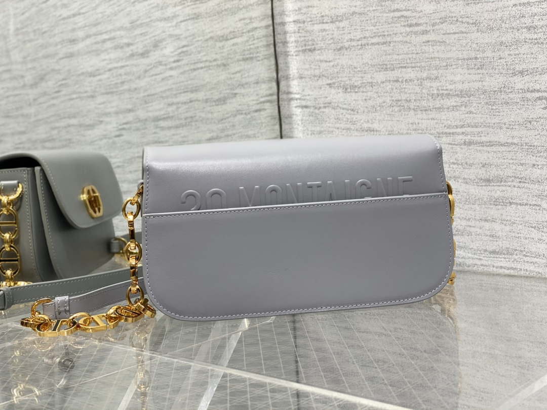 Dior M9260 30 Montaigne Avenue Bag Gray Box Calfskin