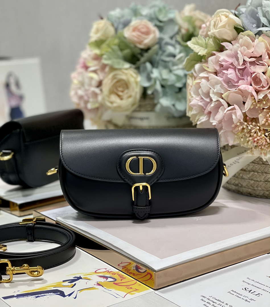 Dior M9317S Crossbody Small Bobby EAST-WEST Bag Smooth Calfskin Black - Default Title - View 1