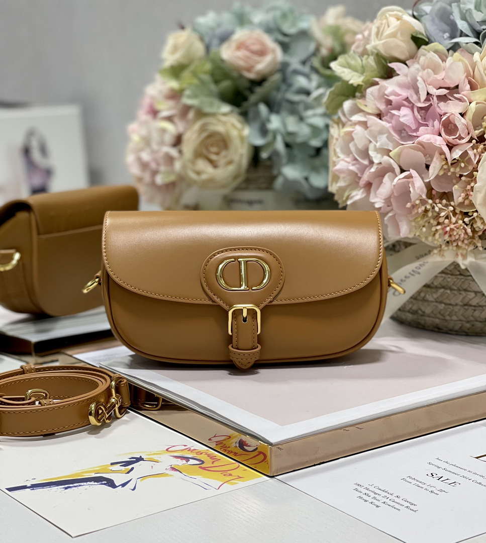 Dior M9317S Crossbody Small Bobby EAST-WEST Bag Smooth Calfskin Brown - Default Title - View 1