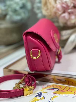 Dior M9317S Crossbody Small Bobby EAST-WEST Bag Smooth Calfskin Rose Red - Default Title - View 3