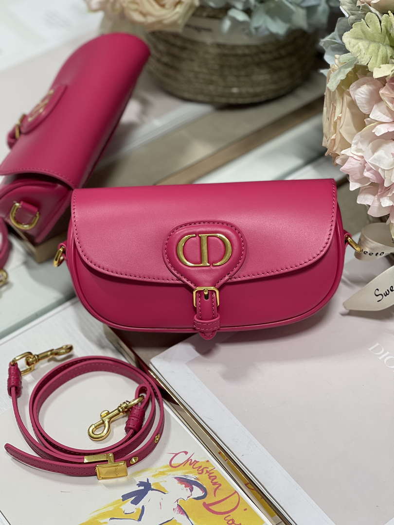 Dior M9317S Crossbody Small Bobby EAST-WEST Bag Smooth Calfskin Rose Red