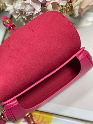 Dior M9317S Crossbody Small Bobby EAST-WEST Bag Smooth Calfskin Rose Red - Default Title - View 9