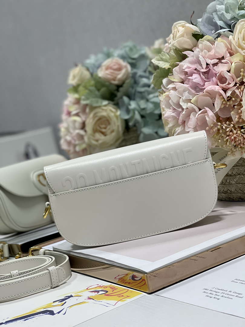Dior M9317S Crossbody Small Bobby EAST-WEST Bag Smooth Calfskin White
