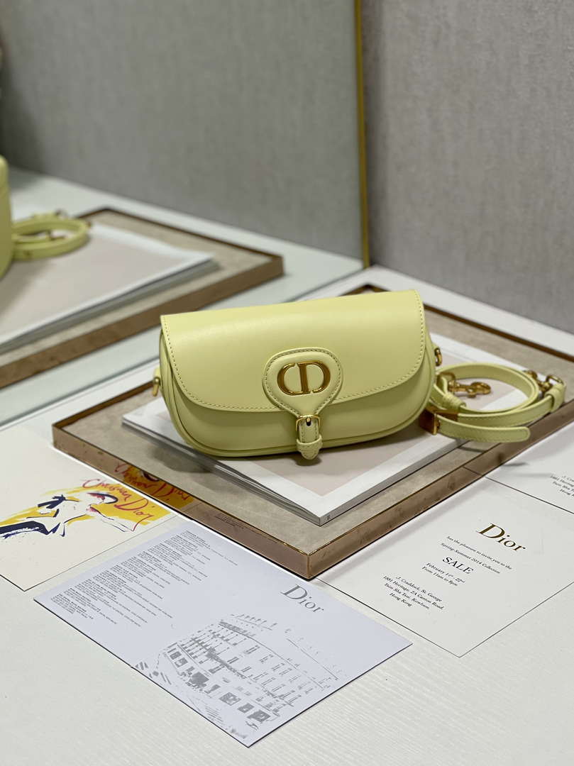 Dior M9317S Crossbody Small Bobby EAST-WEST Bag Smooth Calfskin Yellow - Default Title - View 2