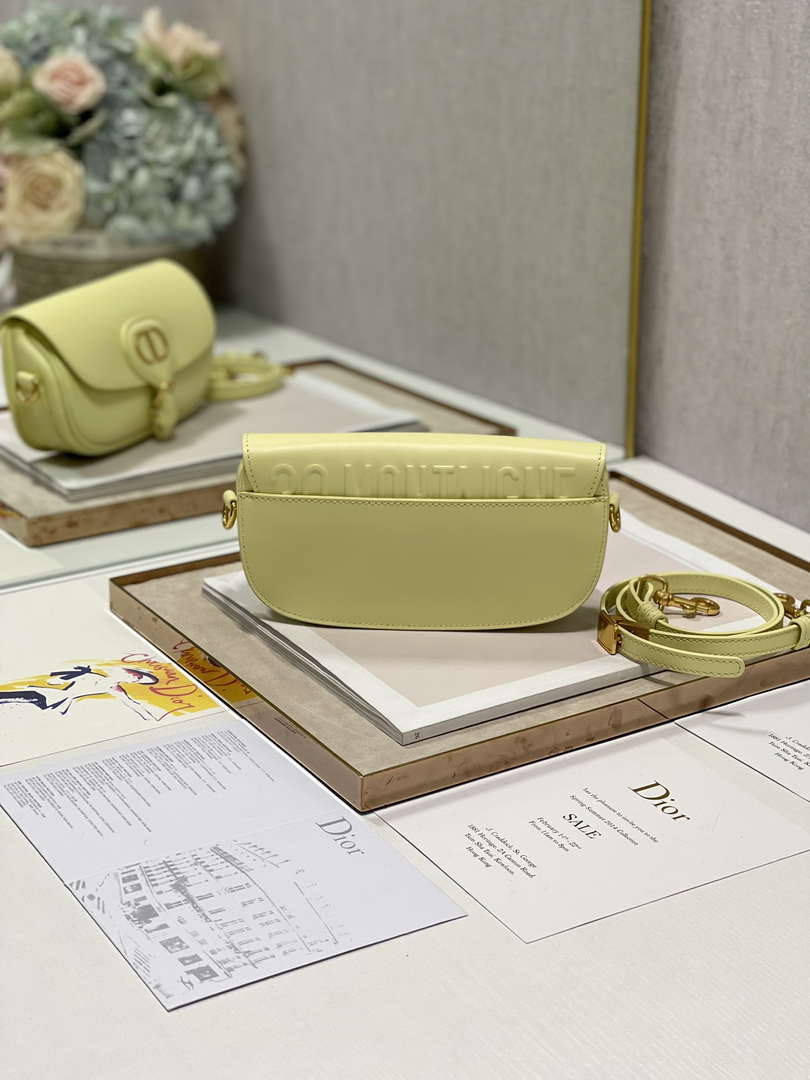 Dior M9317S Crossbody Small Bobby EAST-WEST Bag Smooth Calfskin Yellow