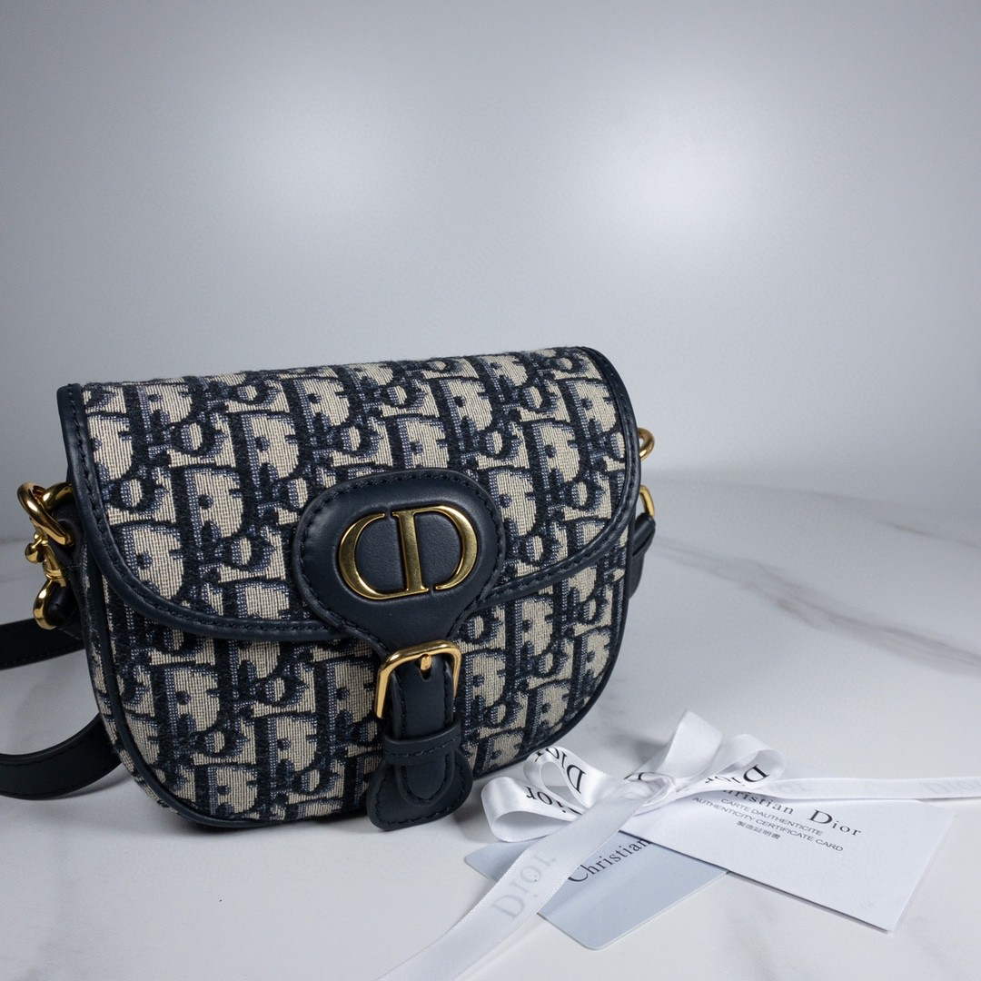 Dior M9319 Dior Bobby Medium Bag Oblique Jacquard Navy Blue - Default Title - View 2