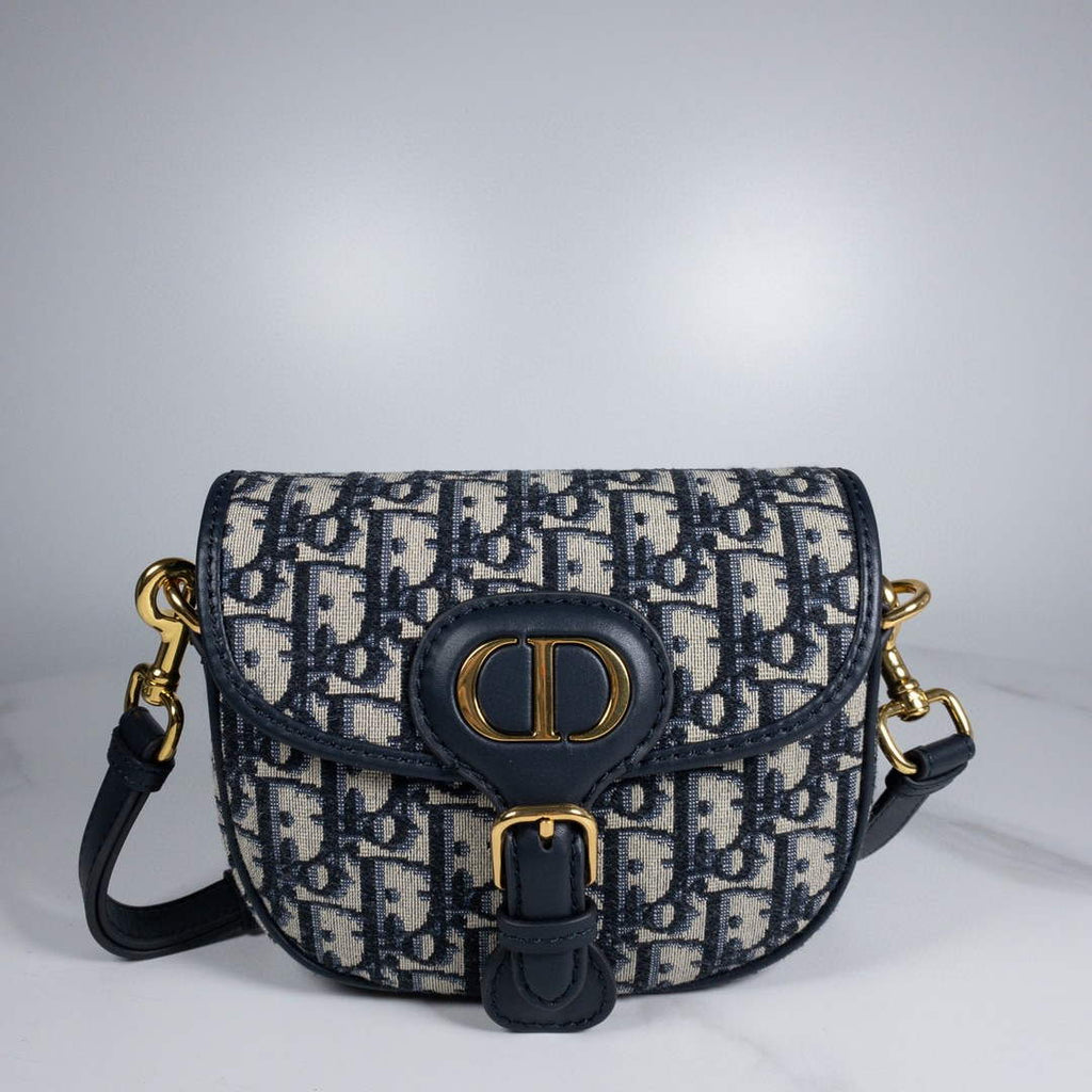 Dior M9319 Dior Bobby Medium Bag Oblique Jacquard Navy Blue