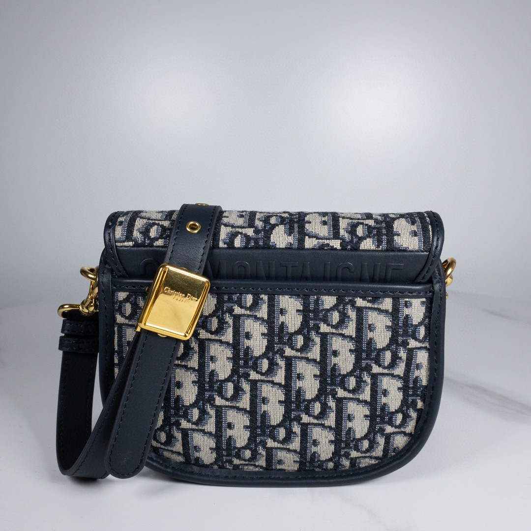 Dior M9319 Dior Bobby Medium Bag Oblique Jacquard Navy Blue - Default Title - View 4