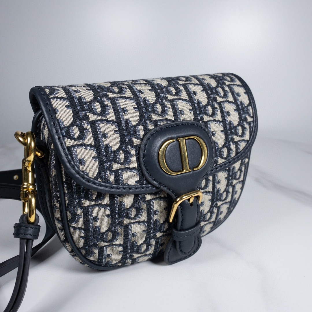 Dior M9319 Dior Bobby Medium Bag Oblique Jacquard Navy Blue