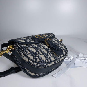 Dior M9319 Dior Bobby Medium Bag Oblique Jacquard Navy Blue - Default Title - View 6